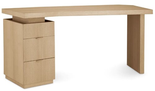 Casa Padrino Luxus Schreibtisch Nat�rliches Eichenfurnier L. 154 cm  B. 60 cm  H. 76 cm