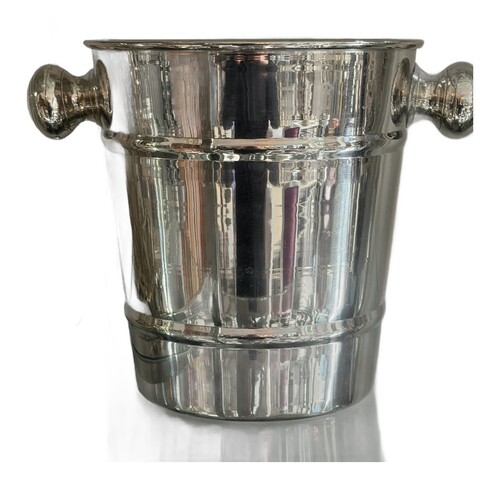 Casa Padrino Luxus Sektk�hler Silber mit 2 Knaufgriffen - Klassischer Weink�hler