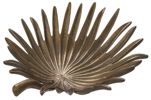 Casa Padrino Designer Serviertablett Vintage Messingfarben 36 x 32 x H. 10,5 cm - Messing Tablett - Hotel & Restaurant Accessoires - Luxus Qualit�t