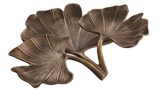 Casa Padrino Designer Serviertablett Vintage Messingfarben 38 x 31 x H. 9 cm - Luxus Accessoires