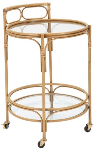 Casa Padrino Luxus Servierwagen Naturfarben - Gastronomie Accessoires