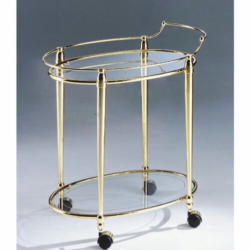 Casa Padrino Luxus Servierwagen Messing 70 x 47 x H. 74 cm - Made in Italy