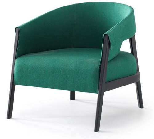 Casa Padrino Luxus Sessel Gr�n / Schwarz 73 x 80 x H. 75 cm - Wohnzimmer Sessel - Hotel Sessel - Wohnzimmer M�bel - Hotel M�bel - Luxus M�bel - Luxus Einrichtung