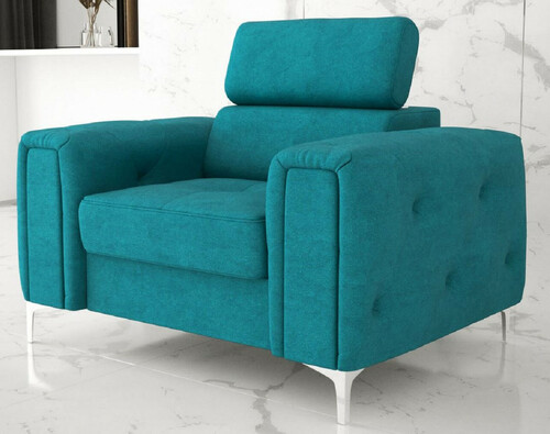 Casa Padrino Wohnzimmer Sessel 110 x 100 x H. 78-99 cm - Verschieden Farben - Moderner Sessel mit verstellbarer Kopfst�tze - Moderne Wohnzimmer M�bel 