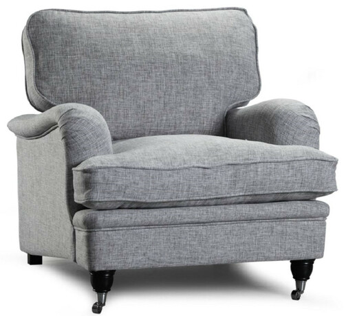 Casa Padrino Luxus Sessel Grau / Schwarz 90 x 98 x H. 92 cm - Wohnzimmer Sessel - Wohnzimmer M�bel - Luxus Kollektion