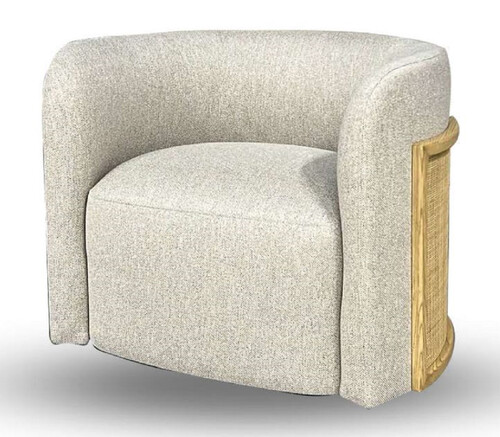 Casa Padrino Luxus Sessel Grau / Naturfarben 93 x 75 x H. 69 cm - Wohnzimmer Sessel - Hotel Sessel - Wohnzimmer M�bel - Hotel M�bel - Luxus M�bel - Wohnzimmer Einrichtung - Luxus Einrichtung