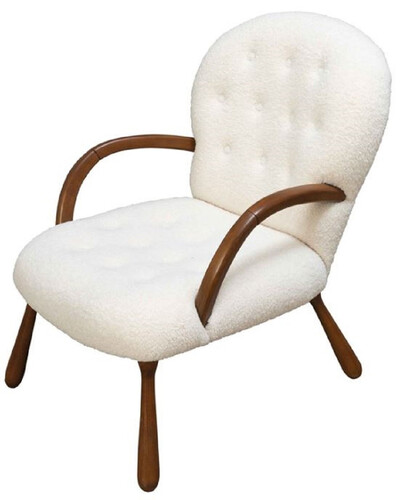 Casa Padrino Luxus Sessel Wei� / Dunkelbraun 65 x 85 x H. 90 cm - Wohnzimmer Sessel - Hotel Sessel - Wohnzimmer M�bel - Hotel M�bel - Luxus M�bel - Luxus Einrichtung