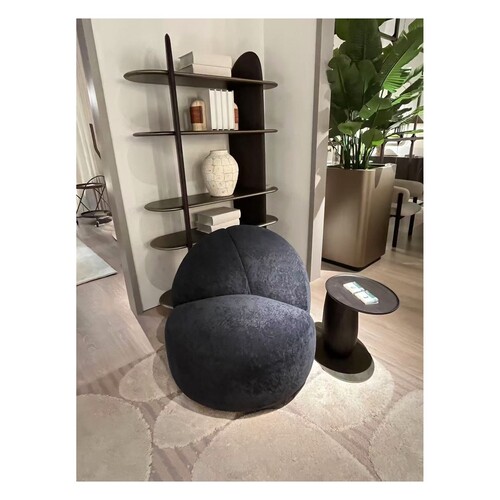 Casa Padrino Luxus Sessel Schwarz 84.5 x 87.5 x H. 77 cm - Sessel mit Stoffbezug - Moderne Wohnzimmer M�bel - Luxus Qualit�t