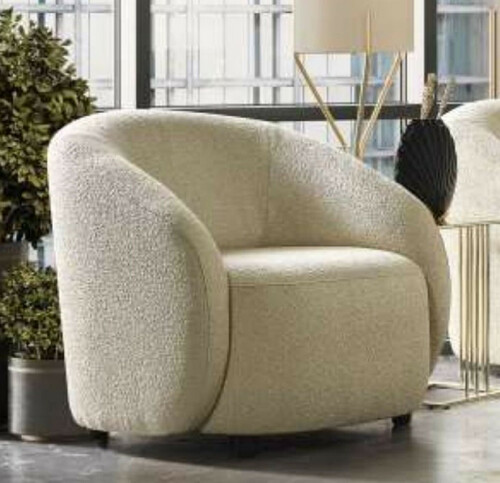 Casa Padrino Luxus Sessel Elfenbein 90 x 90 x H. 76 cm - Wohnzimmer Sessel