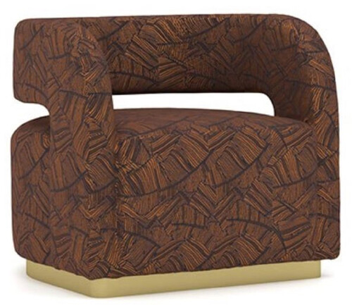 Casa Padrino Luxus Sessel Braun / Schwarz / Messing 75 x 73 x H. 70 cm - Wohnzimmer Sessel - Hotel Sessel - Wohnzimmer M�bel - Hotel M�bel - Luxus M�bel - Luxus Einrichtung