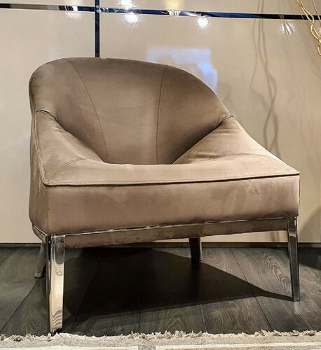 Casa Padrino Luxus Sessel Braun / Silber 85 x 88 x H. 90 cm - Wohnzimmer Sessel - Wohnzimmer M�bel - Luxus Kollektion