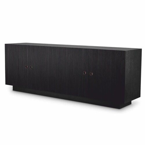 Casa Padrino Luxus Sideboard Schwarzgrau / Bronze 220 cm - Luxus M�bel