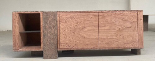 Casa Padrino Luxus Sideboard mit 3 T�ren Naturfarben / Braun 230 cm