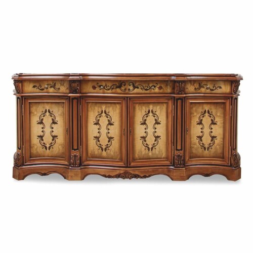 Casa Padrino Luxus Barock Sideboard Braun / Naturfarben 233 cm - Barock M�bel