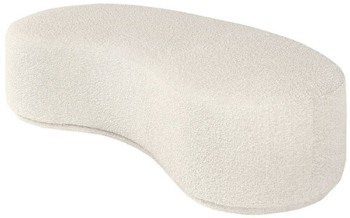 Casa Padrino Luxus Sitzbank Cremefarben 149 x 65,5 x H. 41 cm - Gebogene Bank - Wohnzimmer M�bel - Hotel M�bel - Luxus Kollektion