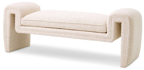 Casa Padrino Luxus Sitzbank Creme 144 cm - Luxus Qualit�t