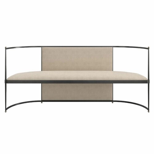 Casa Padrino Luxus Sitzbank Beige / Bronze / Gold 170 cm - Wohnzimmer & Hotel M�bel