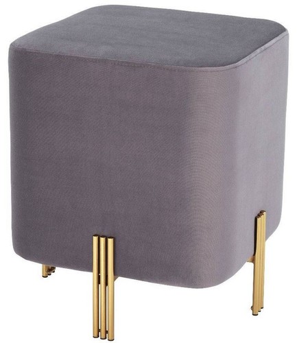 Casa Padrino Luxus Sitzhocker 40 x 40 x H. 45 cm - Verschiedene Farben - Edler Samt Hocker - Luxus M�bel 