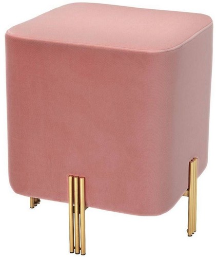 Casa Padrino Luxus Sitzhocker 40 x 40 x H. 45 cm - Verschiedene Farben - Edler Samt Hocker - Luxus M�bel 