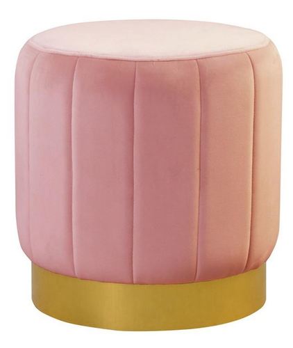 Casa Padrino Luxus Sitzhocker mit Gold Metall  - Luxus Qualit�t - ALLE FARBEN - Neo Classic Rund Hocker - M�bel