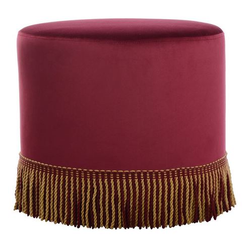 Casa Padrino Luxus Sitzhocker mit Kordeln - Luxus Qualit�t - ALLE FARBEN - Neo Classic Vintage Style Rund Hocker - M�bel