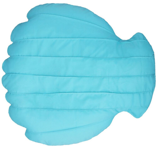 Casa Padrino Luxus Sitzsack Seemuschel Hellblau 150 x 135 x H. 35 cm - Schwimmender Sitzsack - Handgefertigtes Sitzkissen - Garten Deko - Terrassen Deko - Pool Deko - Luxus Accessoires