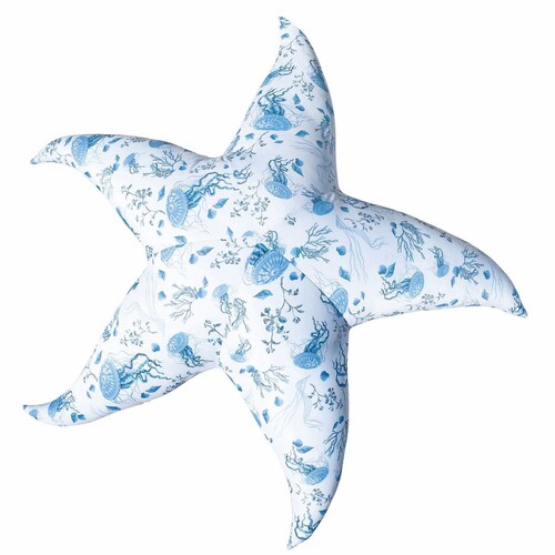 Casa Padrino Luxus Sitzsack Seestern Wei� / Blau  180 - Schwimmender Sitzsack