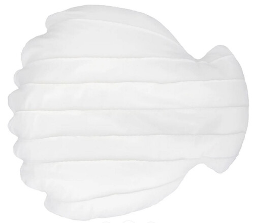 Casa Padrino Luxus Sitzsack Seemuschel Wei� 150 x 135 x H. 35 cm - Schwimmender Sitzsack - Handgefertigtes Sitzkissen - Garten Deko - Terrassen Deko - Pool Deko - Luxus Accessoires