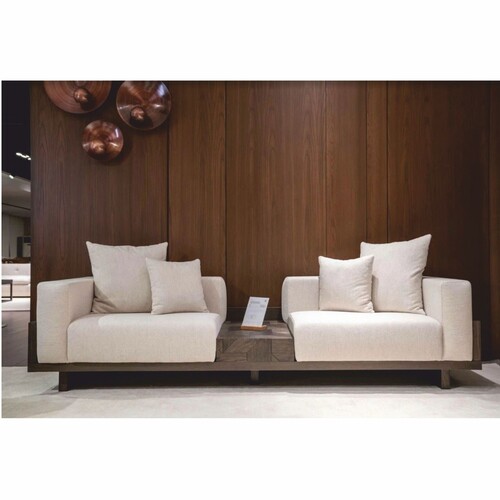 Casa Padrino Luxus Sofa Creme / Dunkelbraun 260 cm - Wohnzimmer & Hotel M�bel