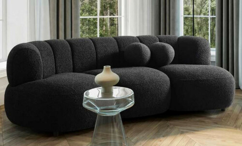 Casa Padrino Luxus Sofa Schwarz 230 x 95 x H. 75 cm - Wohnzimmer Sofa - Hotel Sofa - Wohnzimmer M�bel - Hotel M�bel - Luxus M�bel - Luxus Einrichtung - Wohnzimmer Einrichtung