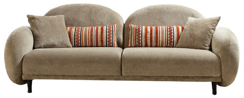 Casa Padrino Luxus Sofa Graubraun / Schwarz 230 x 100 x H. 85 cm - Wohnzimmer Sofa - Wohnzimmer M�bel - Luxus M�bel - Luxus Einrichtung