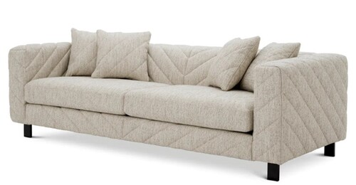 Casa Padrino Luxus Sofa Hellgrau 230 cm - Wohnzimmer & Hotel M�bel