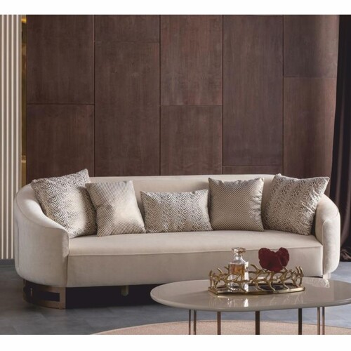 Casa Padrino Luxus Sofa Grau / Bronze 250 cm - Hotel & Wohnzimmer M�bel