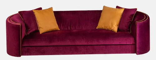 Casa Padrino Luxus Sofa Lila / Orange 275 x 89 x H. 75 cm - Wohnzimmer Sofa - Hotel Sofa - Wohnzimmer M�bel - Wohnzimmer Einrichtung - Hotel M�bel - Luxus M�bel - Luxus Einrichtung