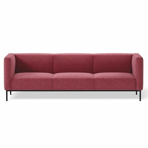 Casa Padrino Luxus Sofa Pink / Schwarz 220 cm - Wohnzimmer & Hotel M�bel