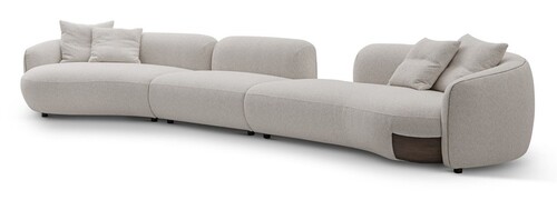Casa Padrino Luxus Sofa Hellgrau / Grau 158 x 138 x H. 71.5 cm - Sofa mit Stoffbezug - Moderne Wohnzimmer M�bel - Luxus Qualit�t