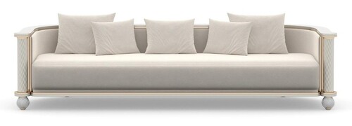 Casa Padrino Luxus Sofa Klassisch Beige / Grau - Hochwertige Verarbeitung - Moderne Wohnzimmer M�bel - Luxus Qualit�t