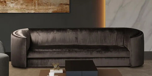 Casa Padrino Luxus Sofa Grau 275 x 89 x H. 75 cm - Wohnzimmer Sofa - Hotel Sofa - Wohnzimmer M�bel - Wohnzimmer Einrichtung - Hotel M�bel - Luxus M�bel - Luxus Einrichtung