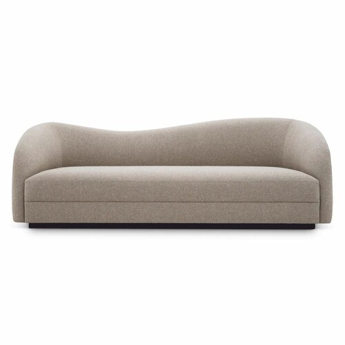 Casa Padrino Luxus Sofa Greige / Schwarz 230 cm - Wohnzimmer & Hotel M�bel