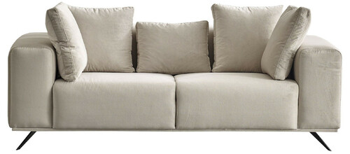 Casa Padrino Luxus Sofa Grau / Schwarz 203 x 96 x H. 87 cm - Wohnzimmer Sofa - Hotel Sofa - Wohnzimmer M�bel - Wohnzimmer Einrichtung - Hotel M�bel - Luxus M�bel - Luxus Einrichtung