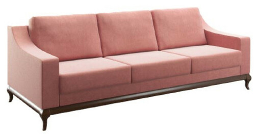 Casa Padrino Luxus Sofa Rosa / Dunkelbraun 225 x 100 x H. 77 cm - Wohnzimmer Sofa mit Schlaffunktion - Wohnzimmer M�bel - Luxus M�bel - Luxus Interior