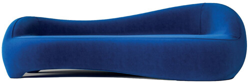 Casa Padrino Luxus Samt Sofa Blau 280 x 105 x H. 68 cm - Wohnzimmer Sofa - Hotel Sofa - Wohnzimmer M�bel - Hotel M�bel - Luxus M�bel