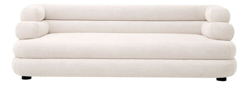 Casa Padrino Luxus Sofa Wei� / Schwarz 220 x 92 x H. 68 cm - Wohnzimmer Sofa - Hotel Sofa - Wohnzimmer M�bel - Hotel M�bel - Luxus M�bel - Luxus Einrichtung