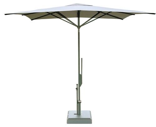 Casa Padrino Luxus Sonnenschirm Anthrazit / Grau - Runder Gartenschirm mit Aluminium Mast und Polyester Bezug - Durchmesser 300 cm
