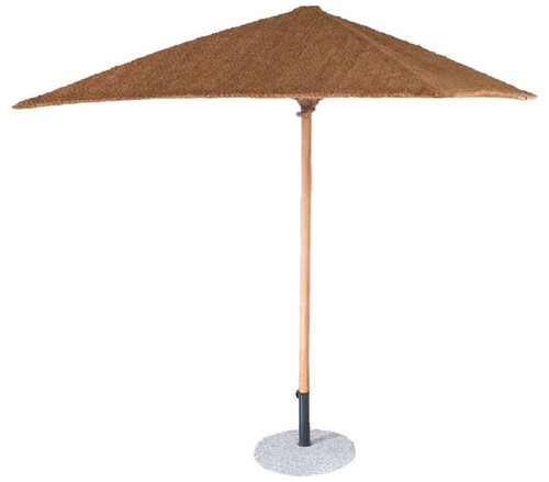 Casa Padrino Luxus Sonnenschirm mit St�nder Braun 200 x 200 cm