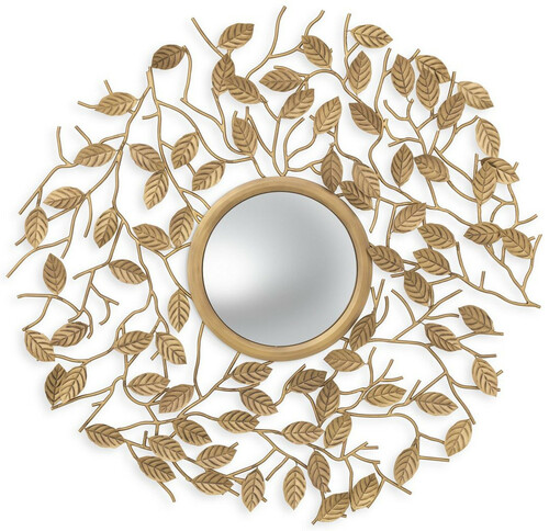 Casa Padrino Luxus Spiegel Vintage Messingfarben  130 cm - Runder konvexer Wandspiegel - Luxus M�bel - Luxus Kollektion