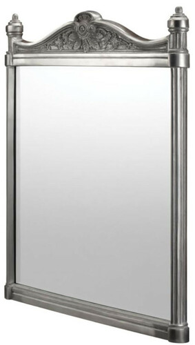 Casa Padrino Jugendstil Wandspiegel 55,3 x 3,7 x H. 75 cm - Verschiedene Farben - Eleganter Aluminium Badezimmerspiegel - Badspiegel - Barock & Jugendstil Badezimmer Accessoires 