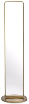 Casa Padrino Luxus Standspiegel Messing 43 x 39 x H. 159 cm - Freistehender Edelstahl Standspiegel - Schlafzimmer Spiegel - Schlafzimmer M�bel - Luxus Qualit�t