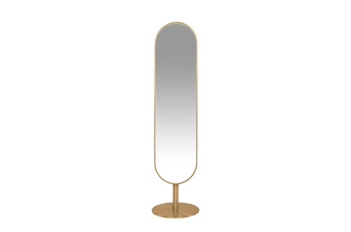 Casa Padrino Luxus Standspiegel Silber  45 x H. 175 cm - Standspiegel in ganzer K�rperh�he aus Edelstahl und Glas - Luxus Deko Accessoires