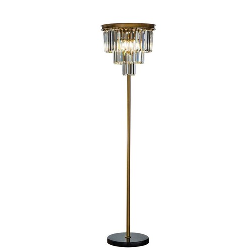 Casa Padrino Luxus Stehleuchte Gold  40 x H. 158 cm - Kristall Standleuchte